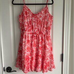 Pink Floral Mini Summer Dress NEW WITH TAGS